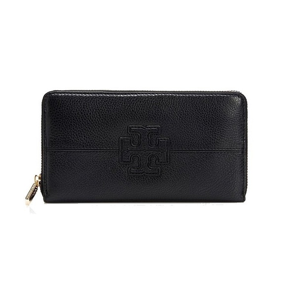 Tory Burch | Stacked T Zip Continental Wallet in Black - Picture 12 of 12